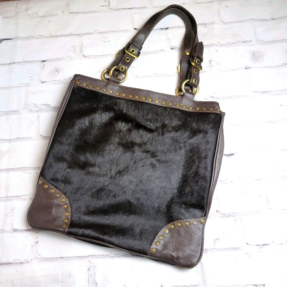 Aqua Madonna Pony Hair Bag